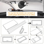 Espejo de maquillaje con luz LED para visera de coche - infografía 2