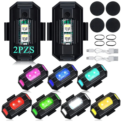 Luz LED estroboscópica 7 colores para vehículos - infografía 1