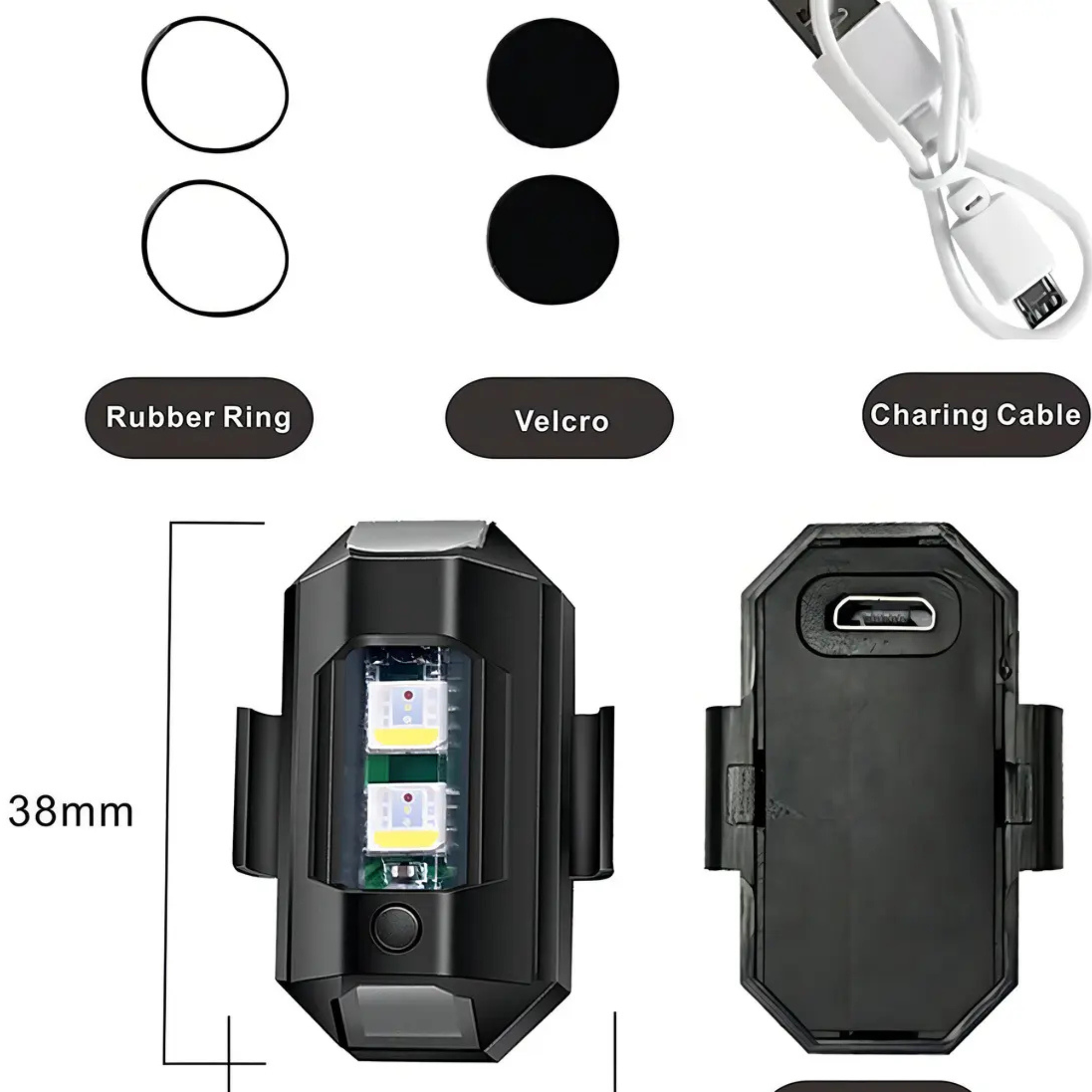 Luz LED estroboscópica 7 colores para vehículos - infografía 2