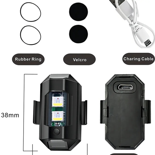 Luz LED estroboscópica 7 colores para vehículos - infografía 2