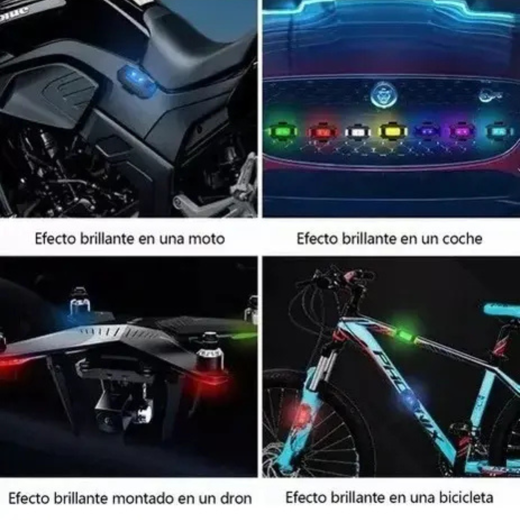 Luz LED estroboscópica 7 colores para vehículos - infografía 5