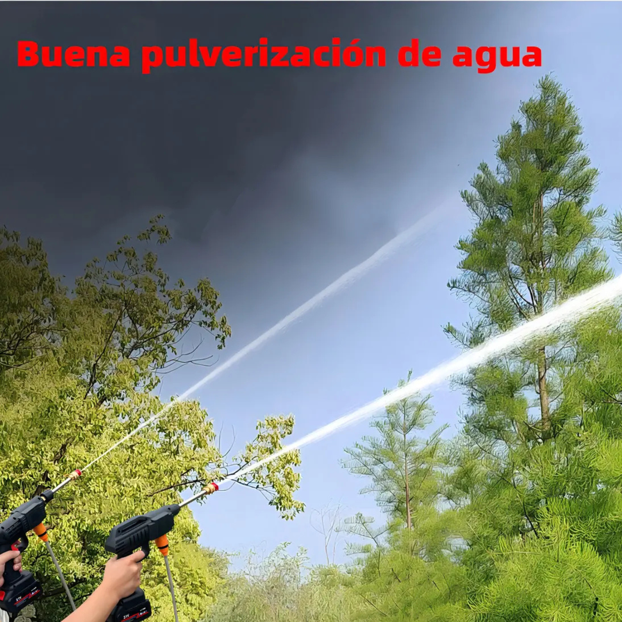 Hidrolavadora pistola de presión inalámbrica con 2 baterías - infografía 7