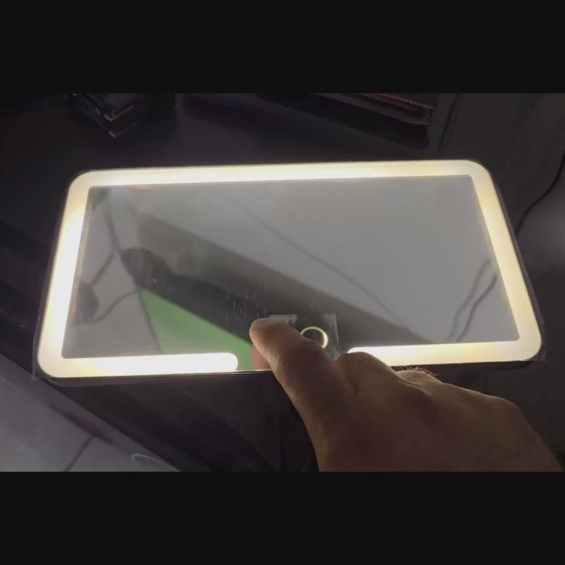 Espejo De Maquillaje De Visera De Coche Con 3 Modos Luz Led